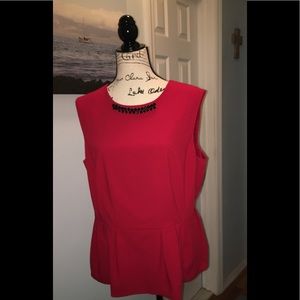 PRICE DROP⬇️NY& COMPANY- Peplum Red blouse ❤️-NWT